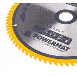 Tarcza widiowa do drewna 255x30 80 zębów Powermat TDD-255x30x80Z