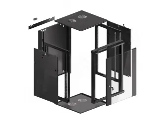 Szafa instalacyjna RACK wisząca 19'' 15U 570x600 drzwi szklane Lanberg - czarna