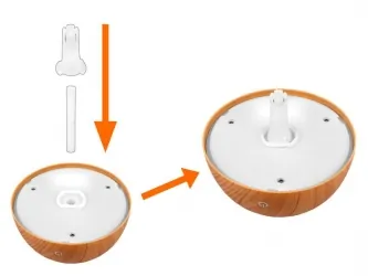 Ultradźwiękowy nawilżacz powietrza 2w1 LTC dyfuzor aromaterapia podświetlany LED