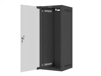 Szafa instalacyjna RACK wisząca 10'' 15U 280x310 drzwi szklane Lanberg (flat pack) - czarna