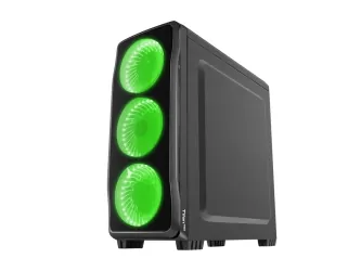OBUDOWA GENESIS TITAN 750 GREEN MIDI TOWER Z OKNEM, REG. OBR., USB 3.0, BEZ PSU