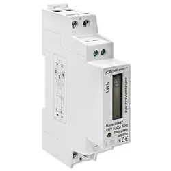 Jednofazowy elektroniczny licznik miernik zużycia energii na szynę DIN Qoltec 230V LCD 1P