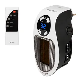 Termowentylator wtyczkowy grzejnik do kontaktu regulowany z grzałką ceramiczną BLOW FH-A31   pilot