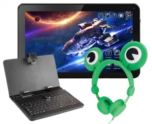 Tablet edukacyjny dla dzieci + słuchawki + klawiatura