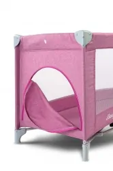 Łóżeczko turystyczne Caretero BASIC PLUS kojec + torba - różowe
