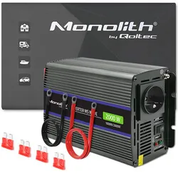 Przetwornica napięcia Qoltec Monolith 2000 MS Wave 12V/230V 1000W/2000W USB
