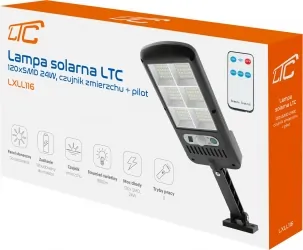 Lampa solarna halogen LED LTC z czujnikiem ruchu i zmierzchu