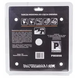 Tarcza widiowa do drewna 255x30 48 zębów Powermat TDD-255x30x48Z