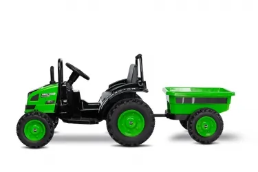 Traktor na akumulator z przyczepką Caretero Toyz Hector akumulatorowiec + pilot - zielony