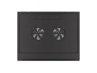Szafa instalacyjna RACK wisząca 19&#039;&#039; 15U 570x450 drzwi szklane szybki montaż Lanberg (flat pack) - czarna