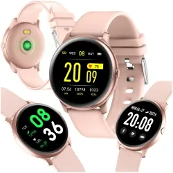 Zegarek smartwatch opaska sportowa KW19 - różowy