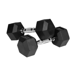 Hantle żeliwne gumowane HEX 2x 5kg REBEL ACTIVE