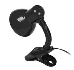 Lampka biurkowa E27 BLOW LB-08 z klipsem czarna