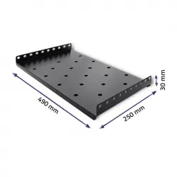 Półka do szafy RACK 19&quot; stała 490x250