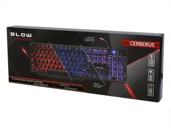 Klawiatura Gamingowa podświetlana LED BLOW Adrenaline CERBERUS + podświetlana mata + słuchawki BLOW CERBERUS