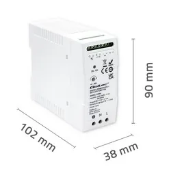 Stabilny zasilacz na szynę DIN z funkcją UPS Qoltec 60W