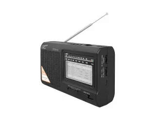 Przenośne radio LTC Wilga z wbudowanym akumulatorem USB SD czarne