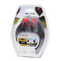 Kabel HDMI męski 4K 3D Blow RED 5m pozłacany