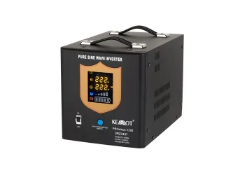 Awaryjne źródło zasilania KEMOT URZ3407B PROsinus-1200 przetwornica z czystym przebiegiem sinusoidalnym i funkcją ładowania 12V / 1200W czarny