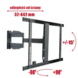 Uchwyt do telewizora LED/LCD 32-55" 25KG AR-63 ART regulacja pionowa i pozioma