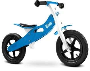 Rowerek biegowy drewniany Caretero Toyz velo pompowane koła 12&quot; - niebieski
