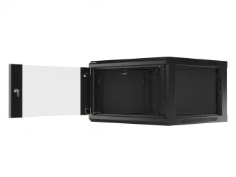 Szafa instalacyjna RACK V2 wisząca 19&#039;&#039; 6U 600x600 drzwi szklane Lanberg  - czarna