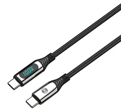 Kabel USB-C/USB-C 100W Forever LCD 1m czarny