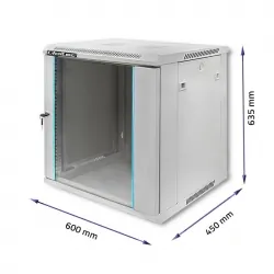 Szafa instalacyjna RACK Qoltec 19&#039;&#039; 12U 600 x 635 x 450 - szara
