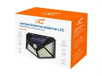 Lampa solarna LED LTC 10W z czujnikiem ruchu i zmierzchu