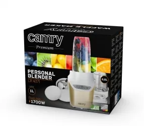 Blender personalny POWERFUL NUTRI Camry CR 4071 1000W 2 kubki 2 pokrywki 2 typy ostrz
