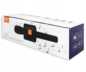 Bezprzewodowy mikrofon Bluetooth LTC z głośnikiem karaoke czarny