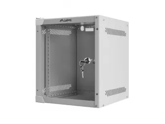 Szafa instalacyjna RACK wisząca 10&#039;&#039; 6U 280x310 drzwi szklane Lanberg (flat pack) - szara