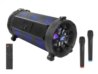 Podświetlany głośnik kolumna Bluetooth LTC Power Audio ACTIV ROCK PA300 SD USB FM REC MIC + pilot + 2 mikrofony bezprzewodowe