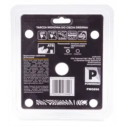 Tarcza widiowa do drewna 125x22.2 60 zębów Powermat TDD-125x22.2x60Z