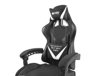 Fotel GAMINGOWY FURY  AVENGER L czarno -biały