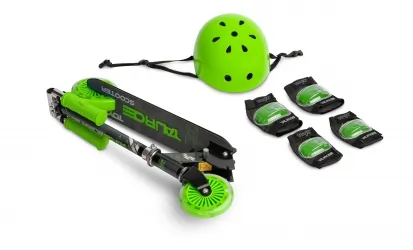 Hulajnoga Caretero Toyz TAURO + kask i ochraniacze - zielona