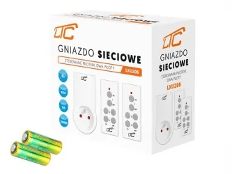 Gniazdo sieciowe sterowane pilotem LTC gniazdo zdalnie sterowane + 2x pilot