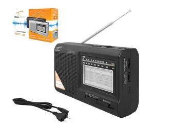 Przenośne radio LTC Wilga z wbudowanym akumulatorem USB SD czarne