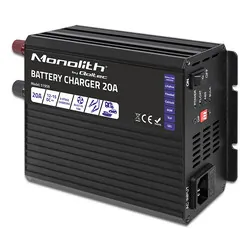 Inteligentna ładowarka do akumulatorów LiFePO4 AGM GEL SLA Qoltec Monolith 20A 12V