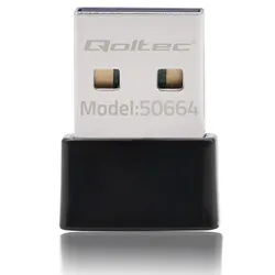 Ultraszybki bezprzewodowy Mini Adapter USB Wi-Fi Qoltec 650Mbps standard AC