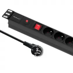 Listwa zasilająca antyprzepięciowa CB RACK PDU Qoltec do szafy RACK 19&amp;quot; 1U 16A 2m 6xFRENCH