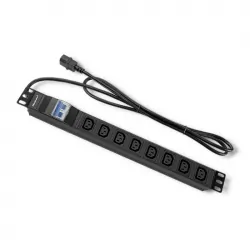 Listwa zasilająca antyprzepięciowa CB RACK PDU Qoltec do szafy RACK 19&quot; 1U 10A 2m 8xIEC C13