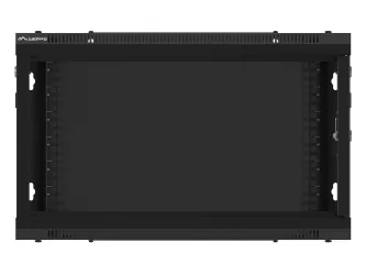 Szafa instalacyjna RACK V2 wisząca 19'' 6U 600x450 drzwi szklane Lanberg  - czarna