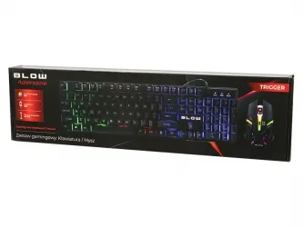 Zestaw klawiatura gamingowa podświetlana + mysz dla graczy BLOW Adrenaline TRIGGER