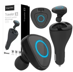 Słuchawka Bluetooth z ładowarką samochodową Kruger&amp;Matz Traveler K1