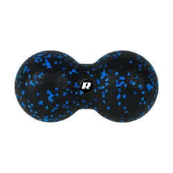 Duoball podwójna piłka do masażu 8cm REBEL ACTIVE - czarno-niebieski