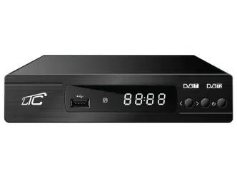 Tuner cyfrowy LTC  DVB-T2 H.265 HEVC z programowalnym pilotem