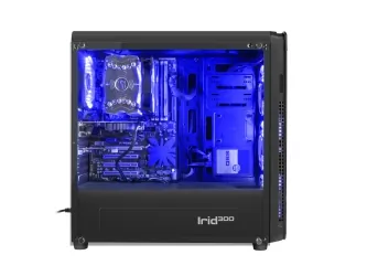 Obudowa GENESIS IRID 300 BLUE MIDI TOWER Z OKNEM, REG. OBR., USB 3.0, BEZ PSU