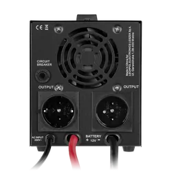 Zasilacz awaryjny Rebel POWER-500-LFP4 przetwornica z funkcją ładowania 12V 230V 500VA/300W CZYSTY SINUS