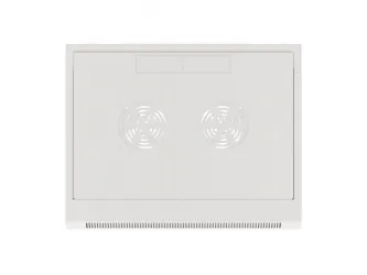Szafa instalacyjna RACK wisząca 19'' 15U 570x450 drzwi szklane szybki montaż Lanberg (flat pack) - szara